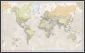 Large Classic World Map (Wood Frame - Black)
