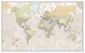 Large Classic World Map (Wood Frame - White)
