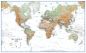 World Wall Map Physical White Ocean