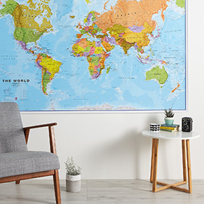 Huge, Giant and Large Wall Maps