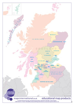 UK map with country/ county/ district/ unitary boundaries and names.
