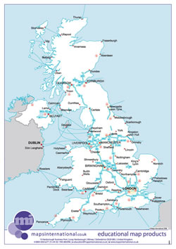 UK map with country/ county/ district/ unitary boundaries and names.