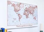 Personalised World Map Red